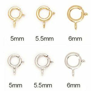 14K Solid Spring Ring Clasp. 14K Gold Findings. Solid Gold Bracelet Making 5.5mm